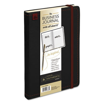 Southworth® Business Journal, 1 Subject, Narrow Rule-quadrille Rule, Black Cover, 8.25 X 5.13, 240 Sheets freeshipping - TVN Wholesale